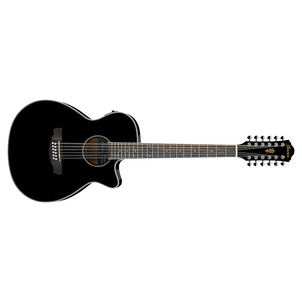 Ibanez AEG1812II Acoustic Electric Guitar, 12-String, Black (B-Stock)
