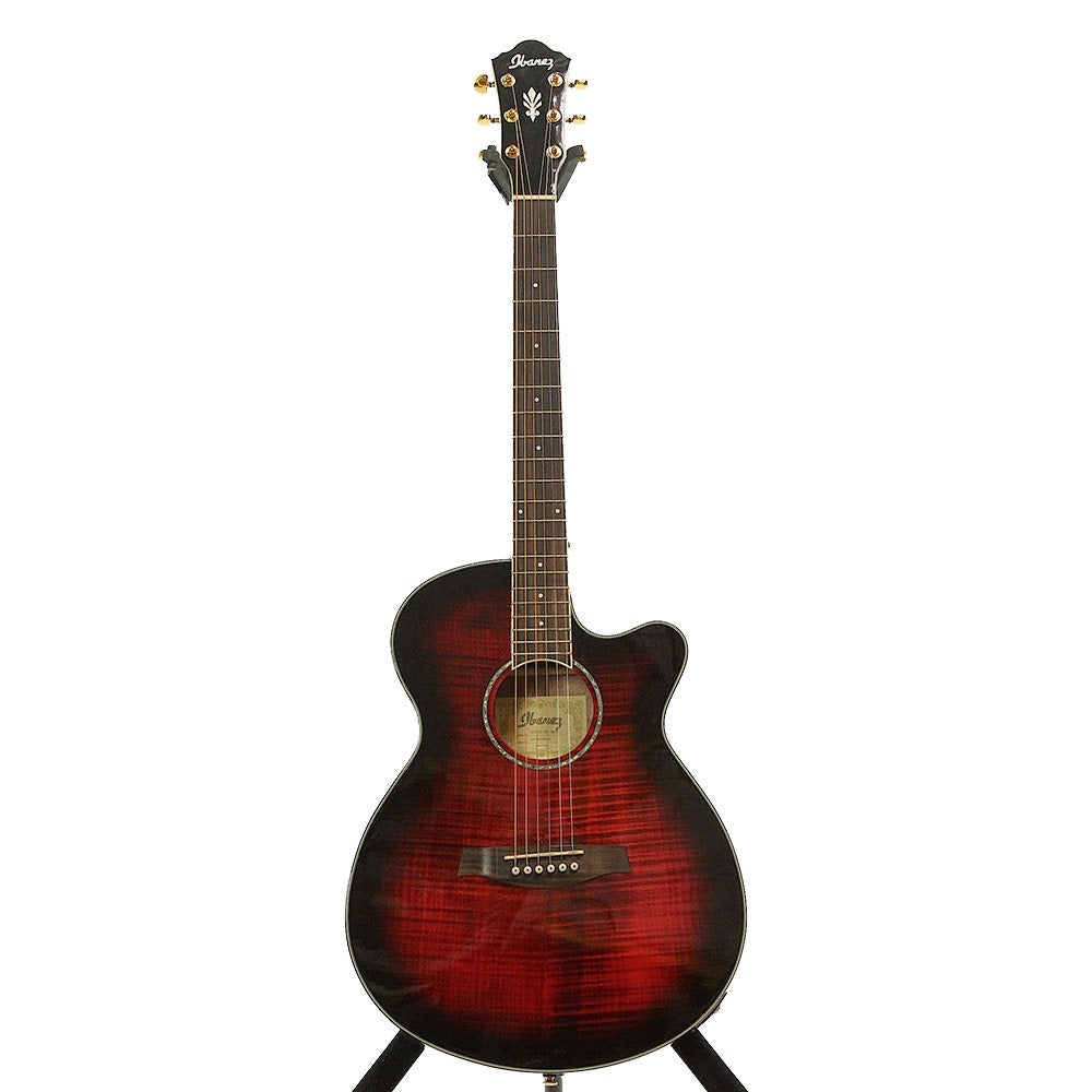 Ibanez AEG240 6-string Acoustic-Electric Guitar in Trans Red Sunburst (B-Stock)