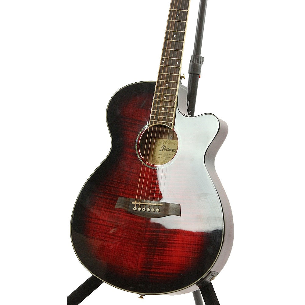 Ibanez AEG240 6-string Acoustic-Electric Guitar in Trans Red Sunburst (B-Stock)