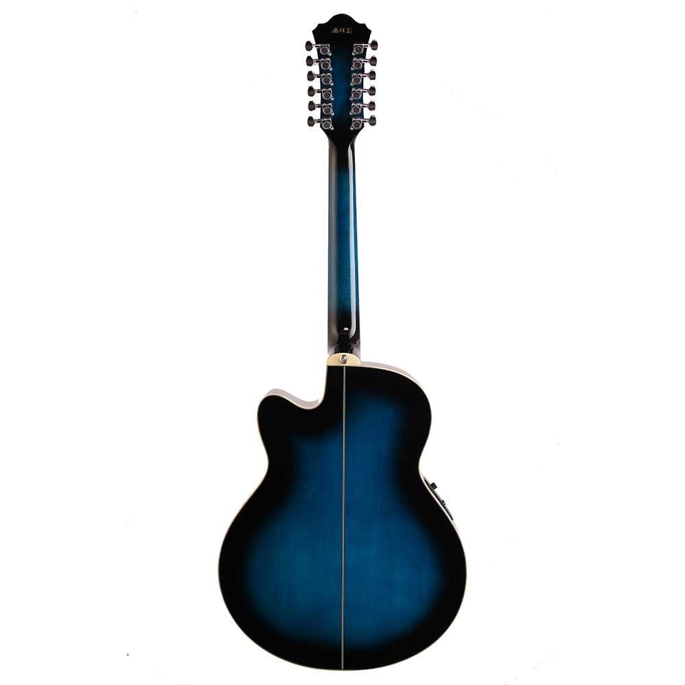 Ibanez AEL1512E TBS 12-String Cutaway Acoustic-Electric Guitar - Transparent Blue Sunburst (B-STOCK)
