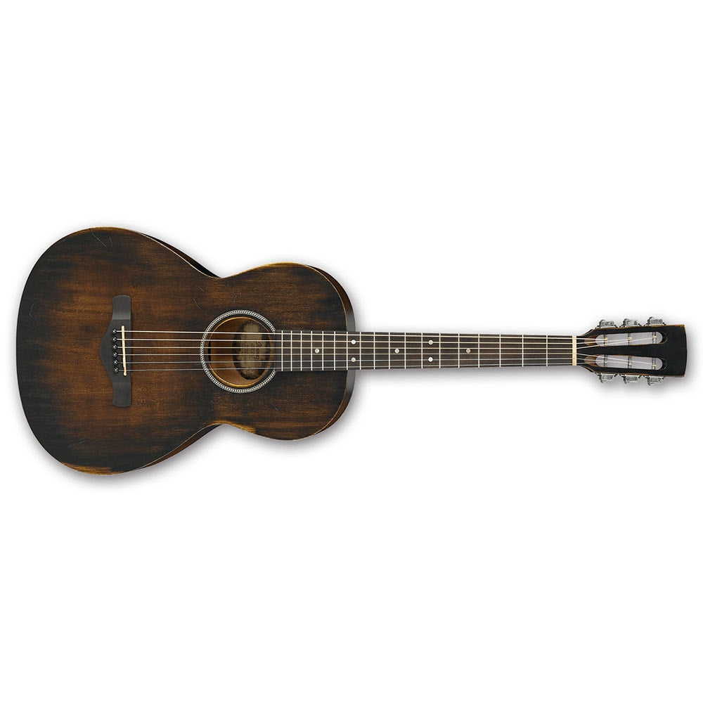 Ibanez AVN6 DTS Artwood Vintage Parlor Acoustic Guitar - Distressed Tobacco Sunburst (Open Box)