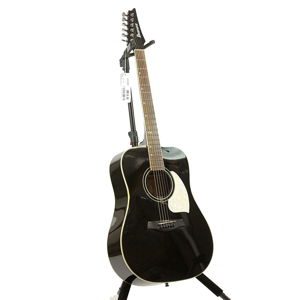 Ibanez LS300 Limited Edition Dreadnought Acoustic Guitar in Black (B-Stock)