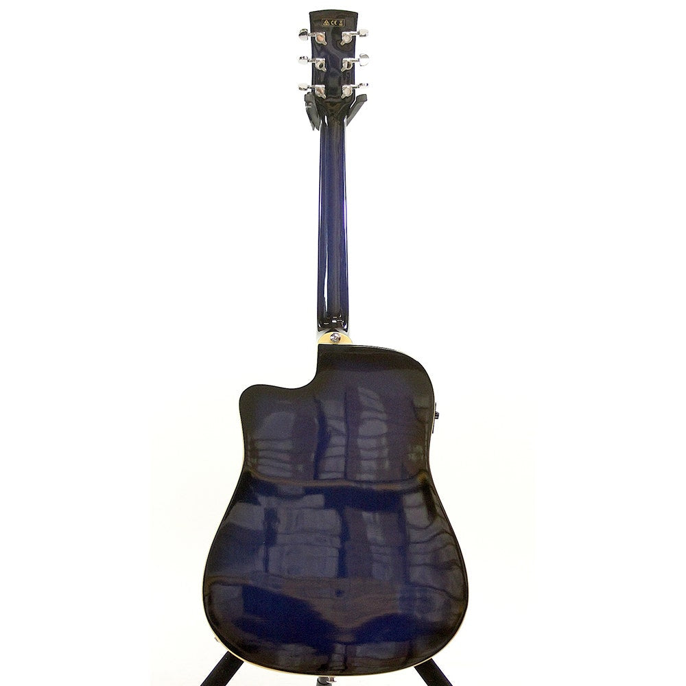Ibanez PF15ECE TBS Acoustic-Electric Guitar in Transparent Blue Sunburst with Hard Case (B-Stock)