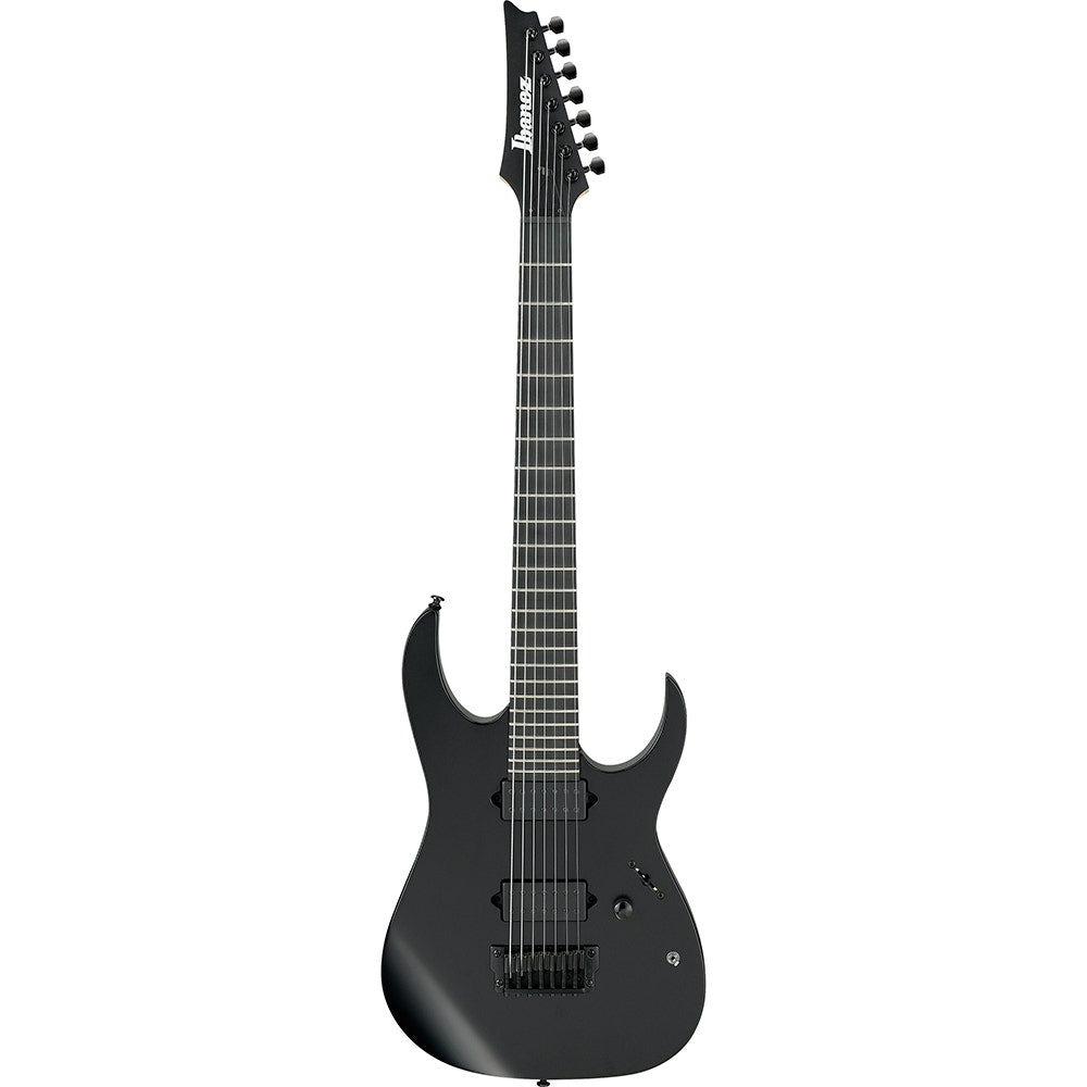 Ibanez RGIXL7BKF RG Iron Label Electric Guitar, Ebony Fretboard, Black Flat