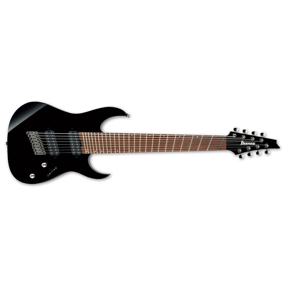 Ibanez RGMS8 BK 8-String Multi-Scale Electric Guitar - Black
