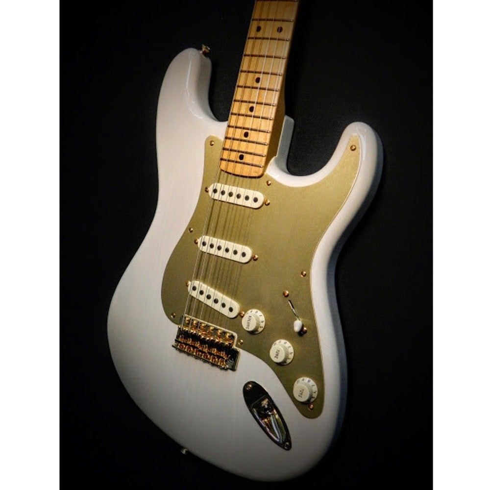 Iconic Custom Guitars Crazy Diamond NOS Electric Guitar in Aged White Finish with Arcane Pickups and Hard Case