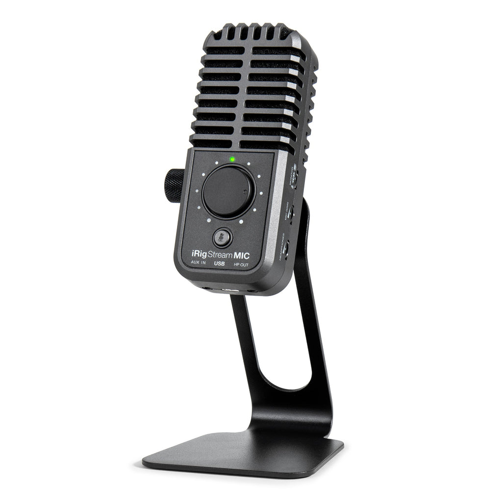 IK Multimedia iRig Stream Mic USB Cardioid Condenser Microphone w/ Headphone Out