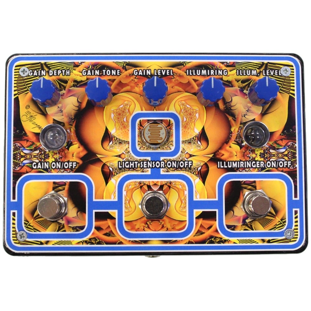 Dr. Blankenstein Illumiringer V1.5 Ed Seeman Edition Overdrive and Ring Modulator Guitar Effect Pedal with Theremin-style Control and Fractal Graphics
