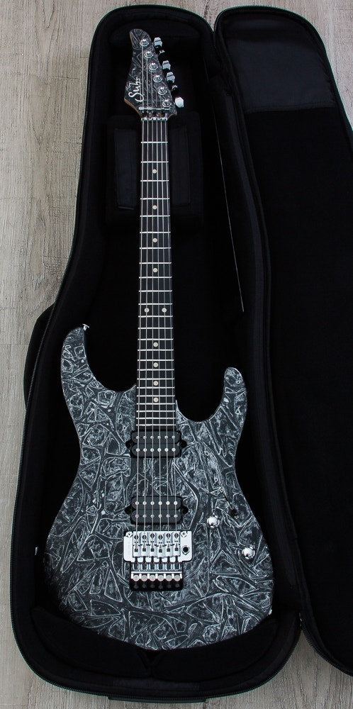 Suhr Modern Electric Guitar, Ebony Fingerboard, Gotoh Floyd, Deluxe Gig Bag - Charcoal Web