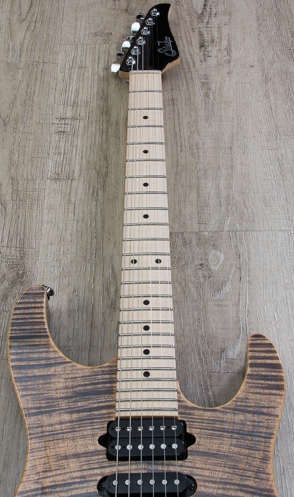 Suhr Modern Pro Electric Guitar, Maple Fingerboard, Gotoh 510 Bridge - Transparent Blue Denim/Slate