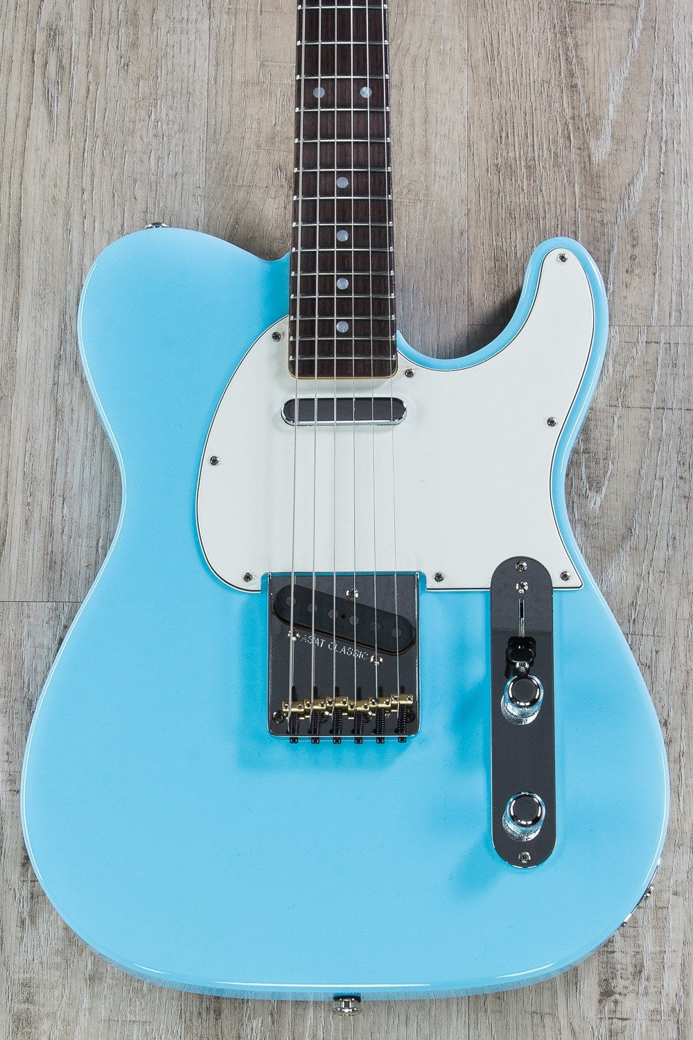 G&L USA ASAT Classic Alnico Electric Guitar, Maple Fingerboard, Hard Case - Himalayan Blue