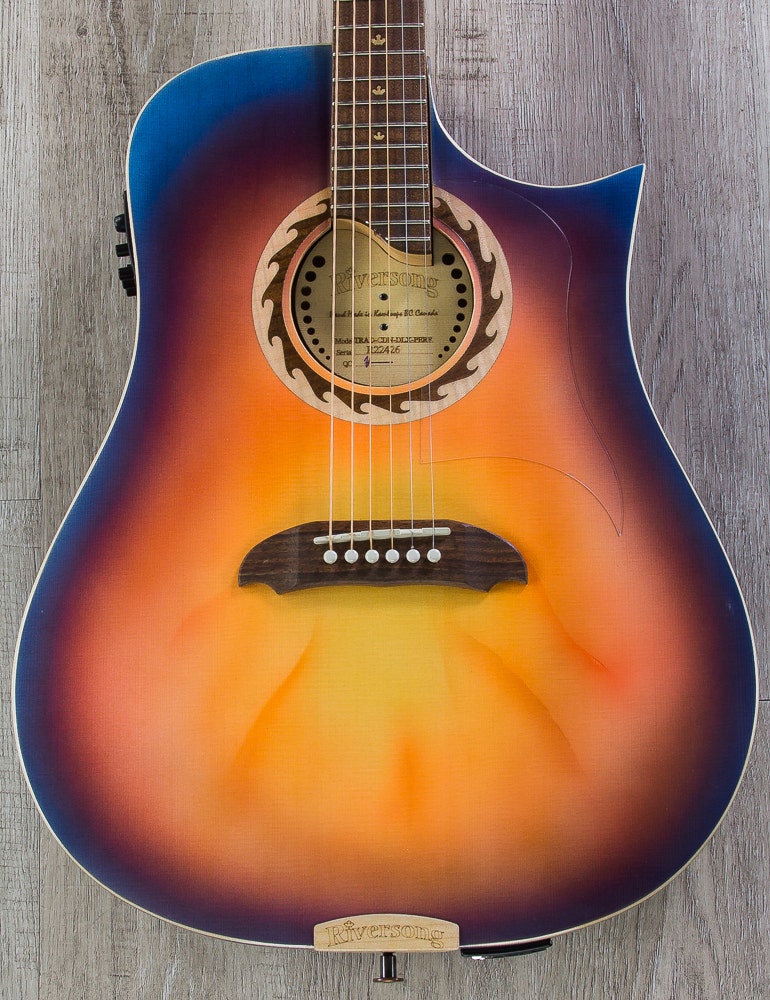 Riversong Tradition Canadian Deluxe Acoustic-Electric Guitar with Hard Case - Seattle Sunset
