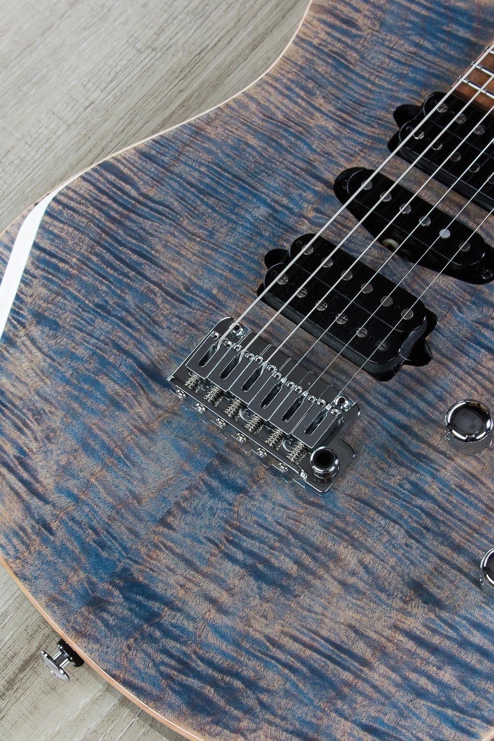 Suhr Modern Pro Electric Guitar, Pau Ferro Fingerboard, Gotoh 510 Bridge, HSH, Gig Bag - Transparent Blue/Denim Slate