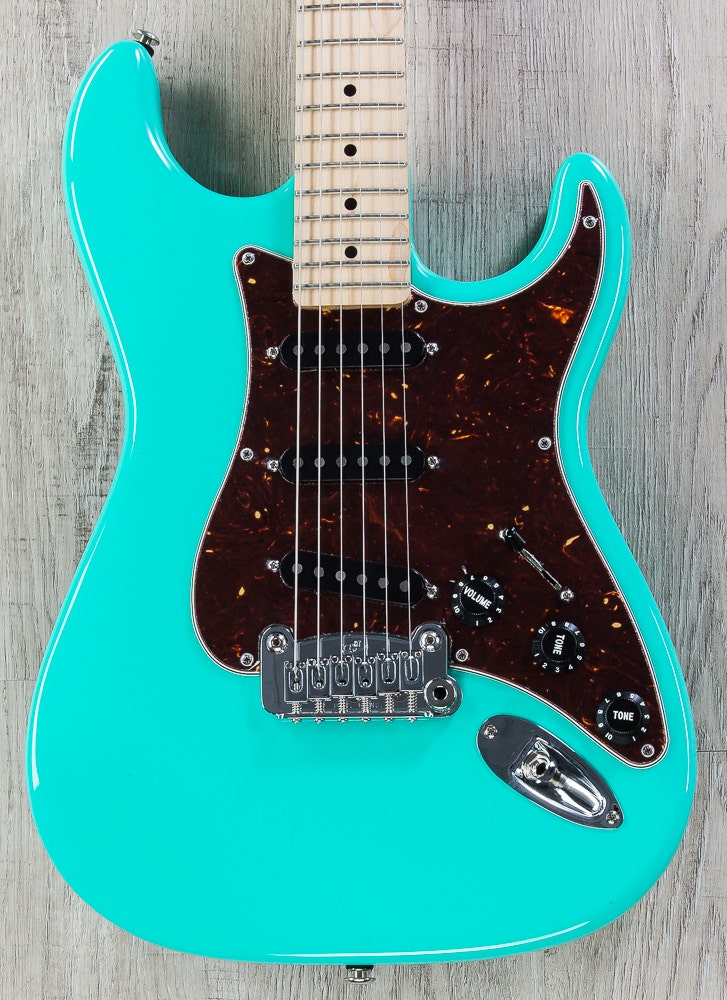 G&L USA Legacy Electric Guitar, Maple Fingerboard, Hard Case - Belair Green
