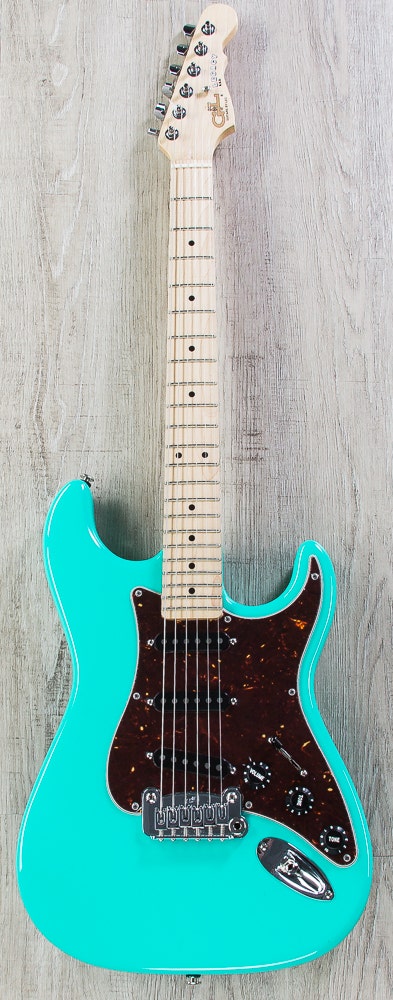G&L USA Legacy Electric Guitar, Maple Fingerboard, Hard Case - Belair Green