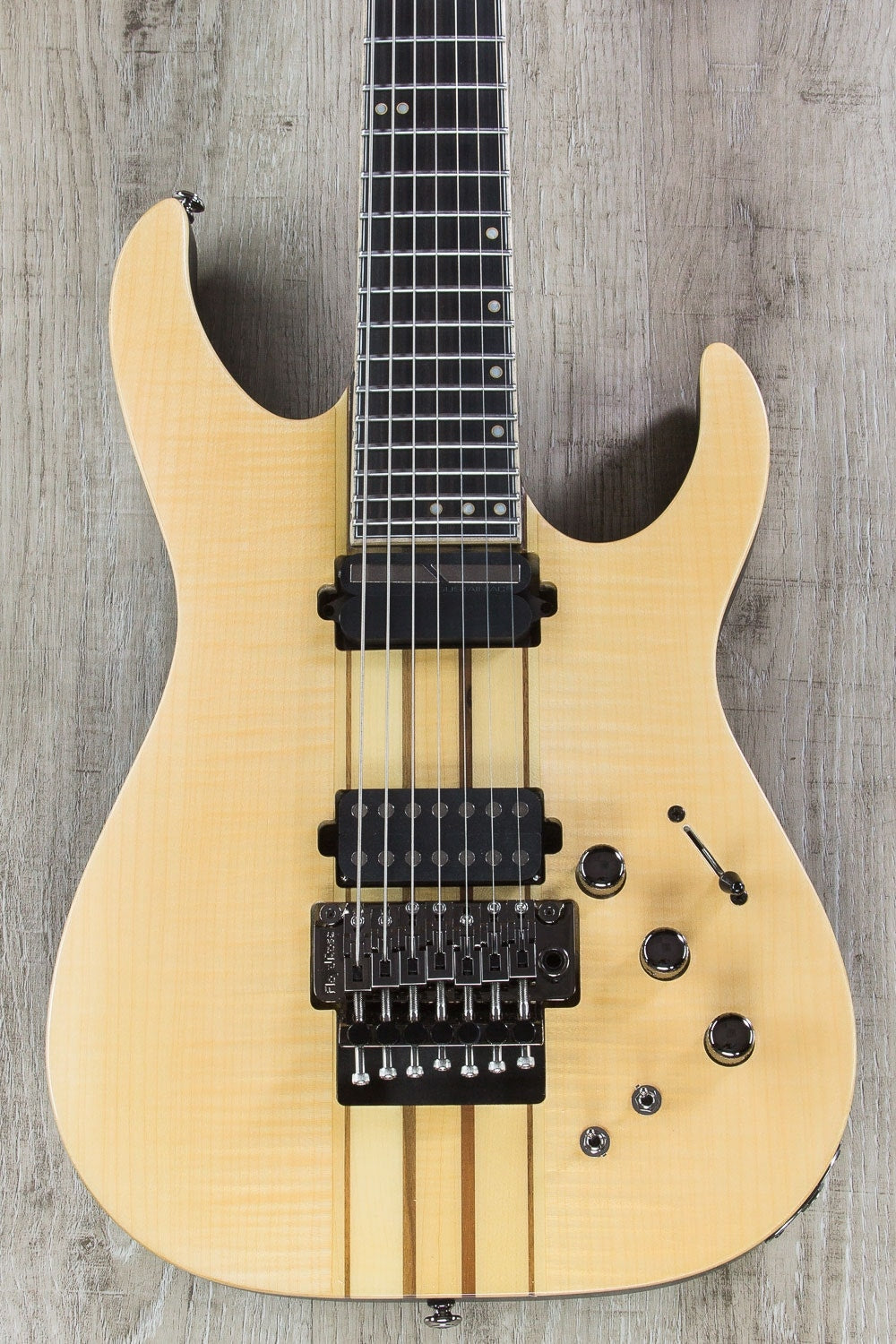 Schecter Banshee Elite-7 FR S Electric Guitar, Flamed Maple Top, Ebony Fretboard - Gloss Natural