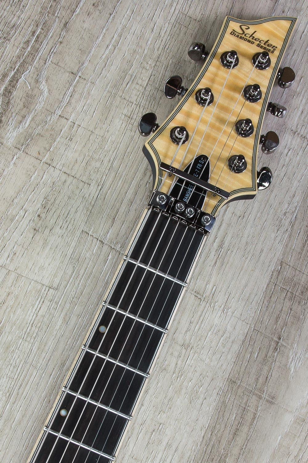 Schecter Banshee Elite-7 FR S Electric Guitar, Flamed Maple Top, Ebony Fretboard - Gloss Natural