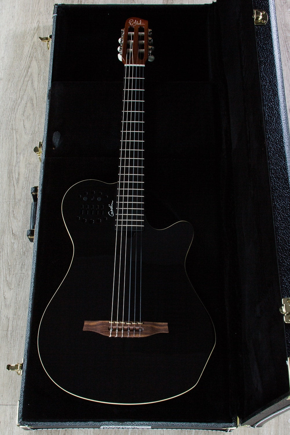 Godin Multiac Grand Concert SA Acoustic-Electric Guitar with Case - Black
