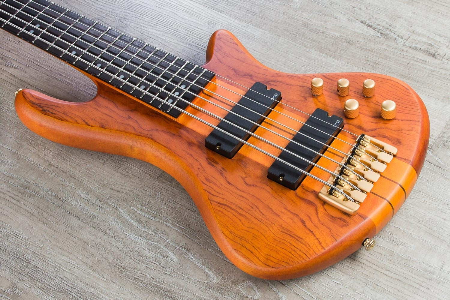 Schecter Guitar Research Stiletto Studio 6-String Electric Bass Guitar - Honey Satin