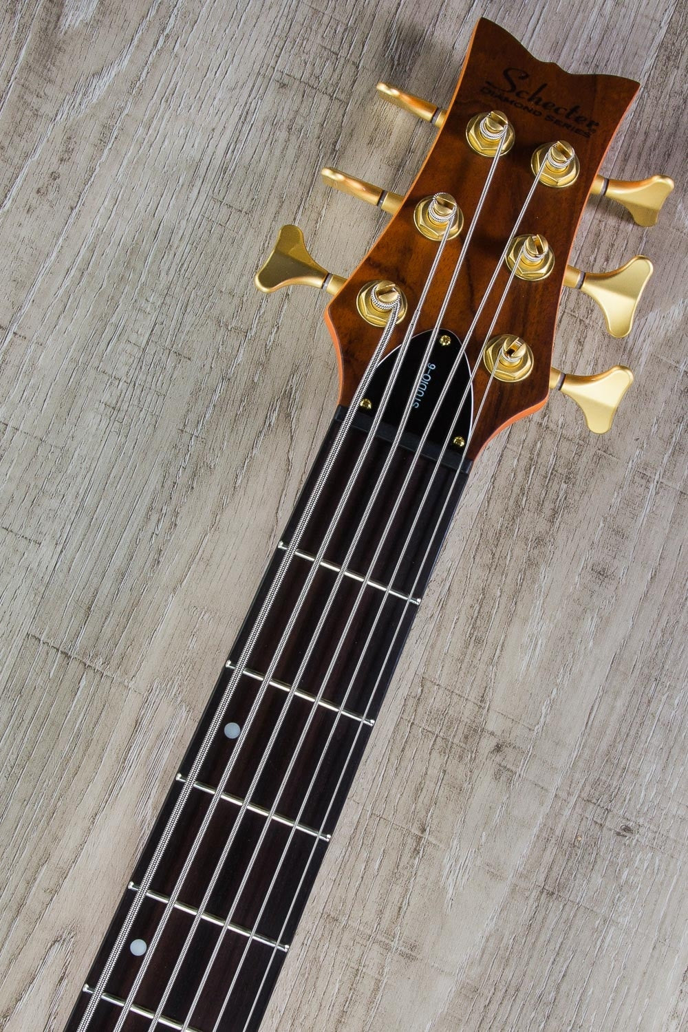 Schecter Guitar Research Stiletto Studio 6-String Electric Bass Guitar - Honey Satin