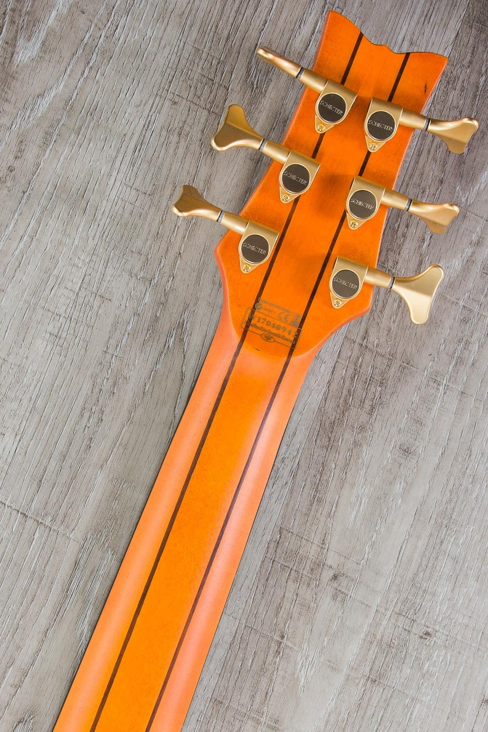 Schecter Guitar Research Stiletto Studio 6-String Electric Bass Guitar - Honey Satin