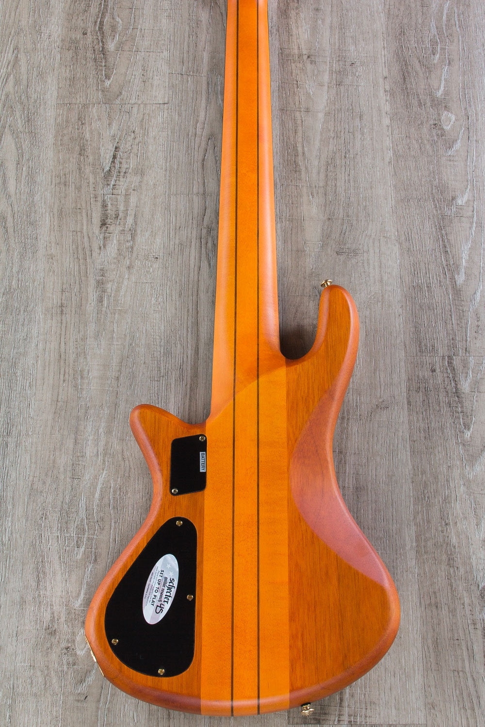 Schecter Guitar Research Stiletto Studio 6-String Electric Bass Guitar - Honey Satin