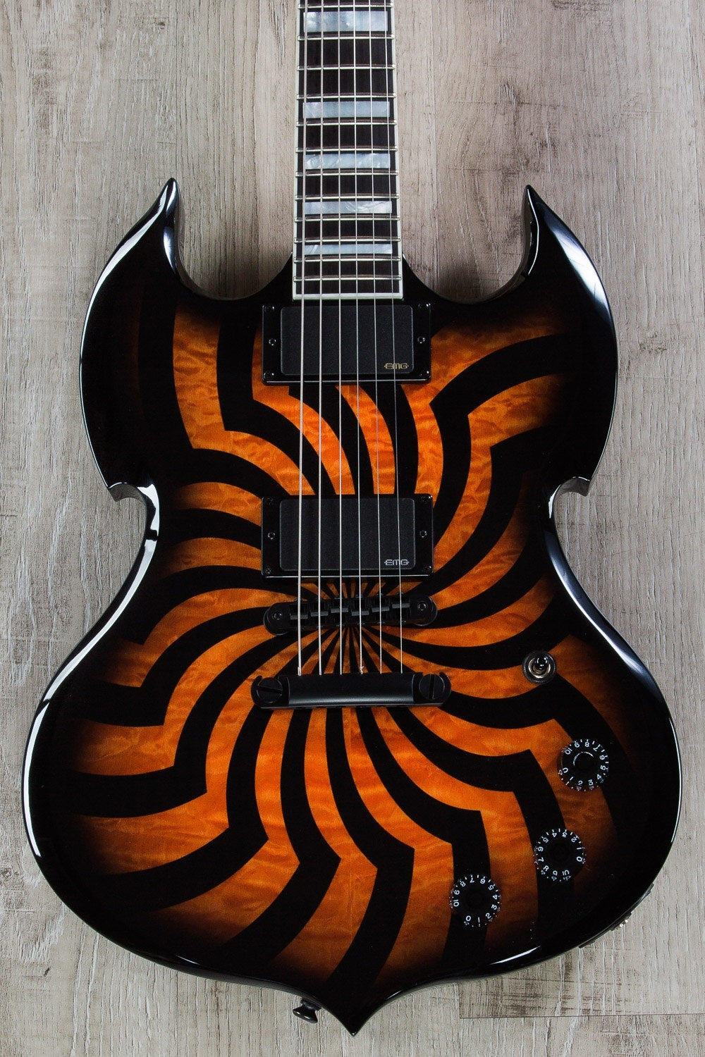 Wylde Audio Barbarian Electric Guitar, Ebony Fingerboard - HellFire Buzzsaw