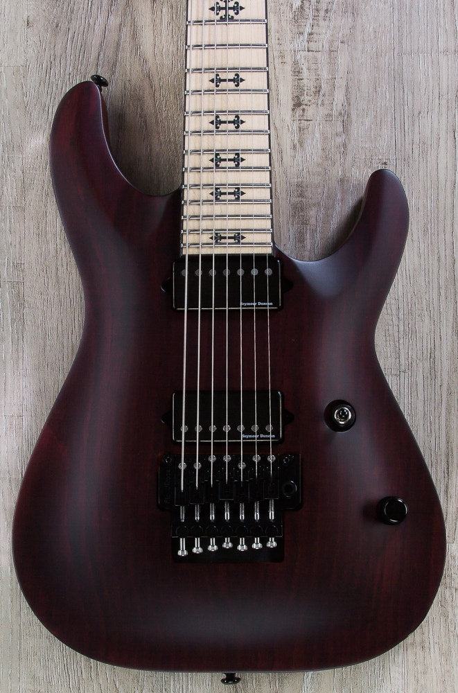 Schecter JL-7 FR Jeff Loomis Signature 7-String Electric Guitar - Vampyre Red Satin (VRS)