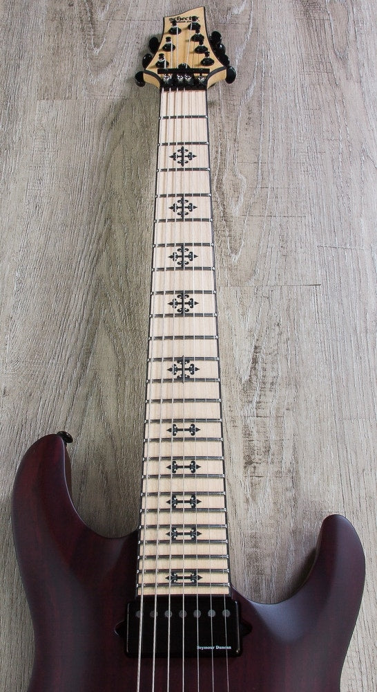 Schecter JL-7 FR Jeff Loomis Signature 7-String Electric Guitar - Vampyre Red Satin (VRS)