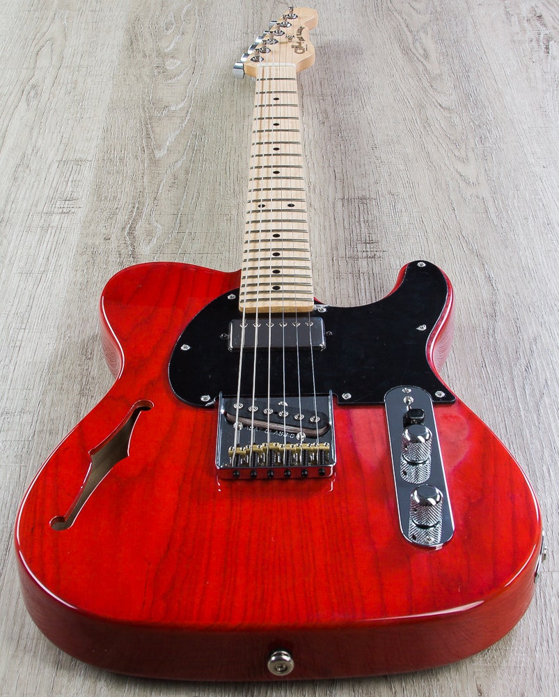 G&L USA ASAT Classic Bluesboy Semi-Hollow Electric Guitar, Maple Fingerboard - Clear Red
