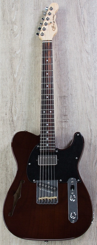G&L USA ASAT Classic Bluesboy Semi-Hollow Electric Guitar, Rosewood Fingerboard, Hard Case - Whiskey