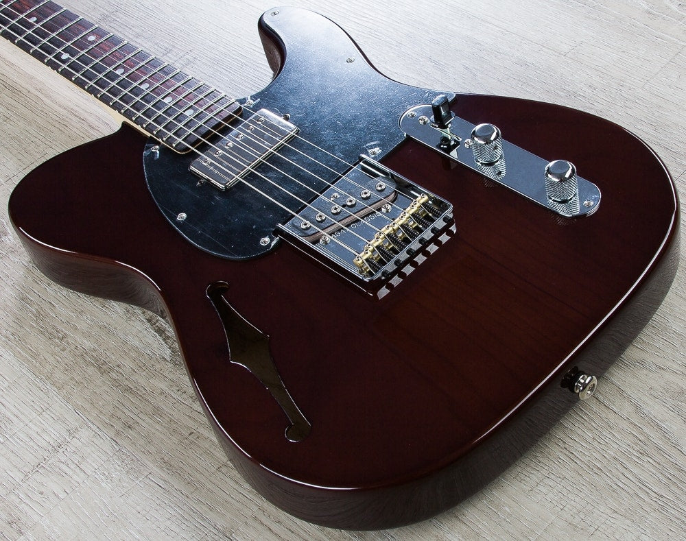 G&L USA ASAT Classic Bluesboy Semi-Hollow Electric Guitar, Rosewood Fingerboard, Hard Case - Whiskey