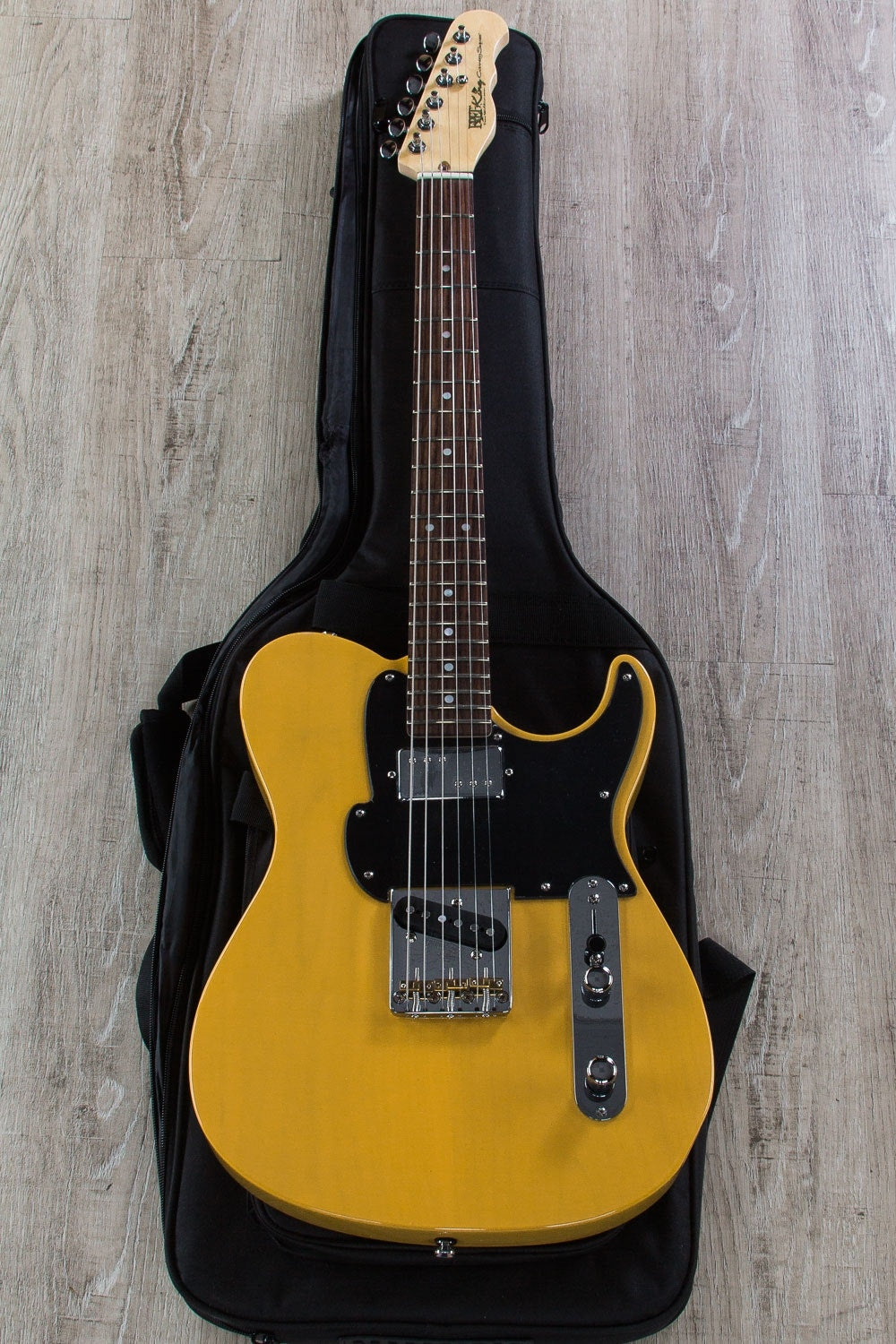 Vintage Fret King FKV2BS Country Squier Classic Electric Guitar - Butterscotch