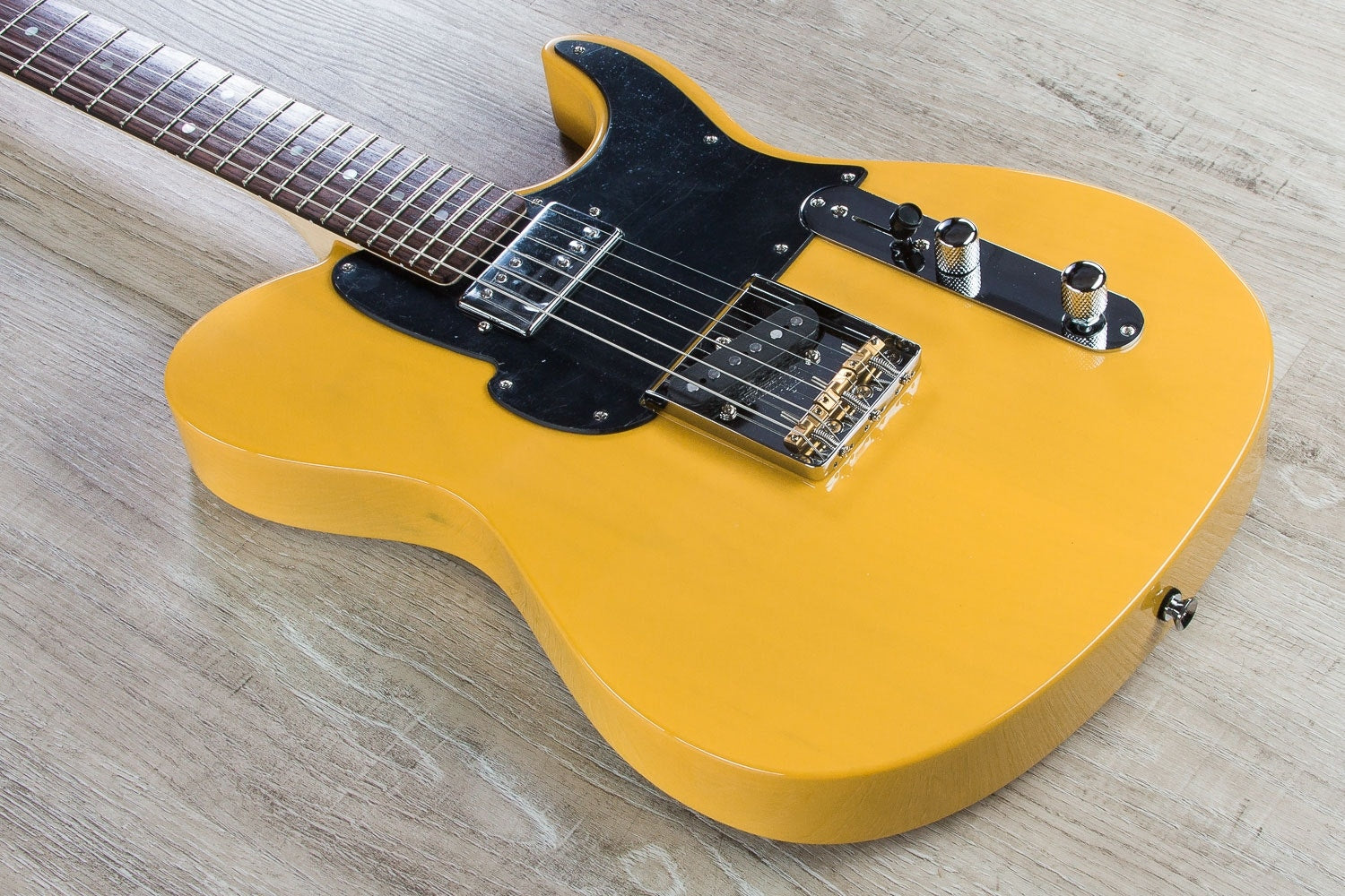Vintage Fret King FKV2BS Country Squier Classic Electric Guitar - Butterscotch