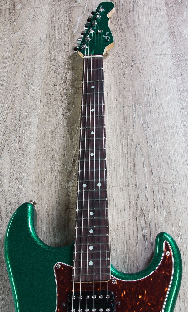 G&L USA Legacy HH Electric Guitar, Rosewood Fingerboard, Hard Case - Emerald Green Metallic
