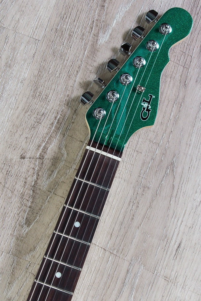 G&L USA Legacy HH Electric Guitar, Rosewood Fingerboard, Hard Case - Emerald Green Metallic