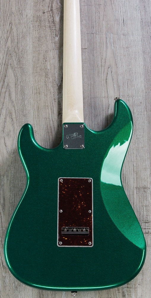 G&L USA Legacy HH Electric Guitar, Rosewood Fingerboard, Hard Case - Emerald Green Metallic