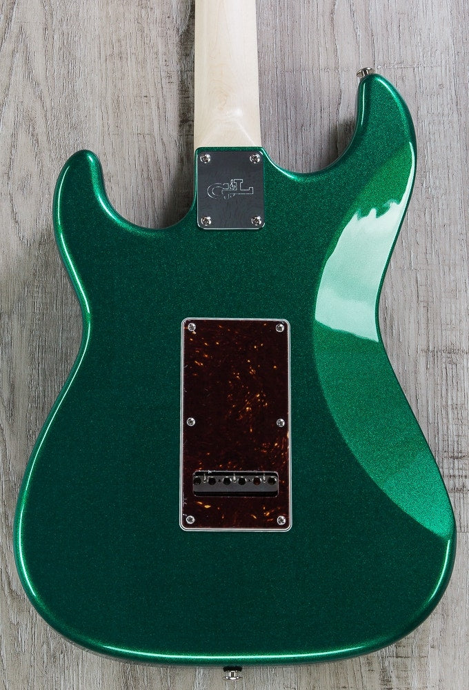 G&L USA Legacy HH Electric Guitar, Rosewood Fingerboard, Hard Case - Emerald Green Metallic