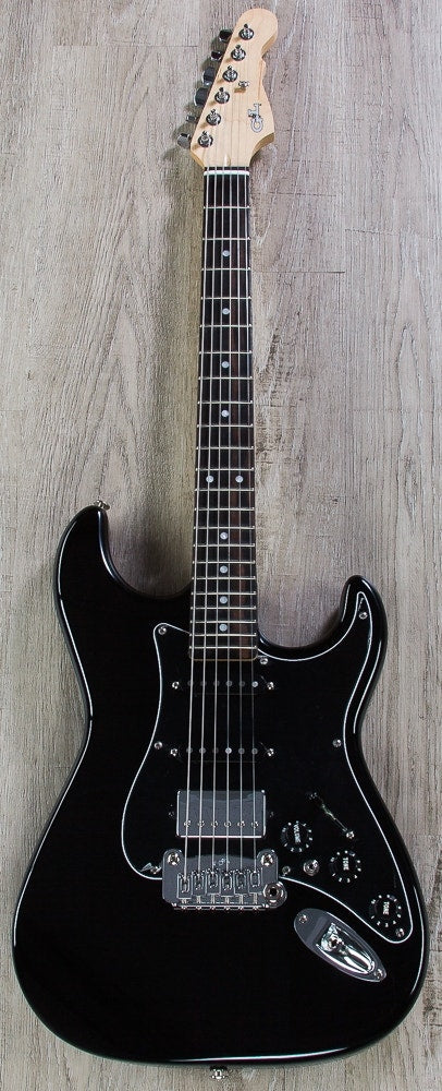 G&L USA Legacy HSS Electric Guitar, Hard Case - Jet Black