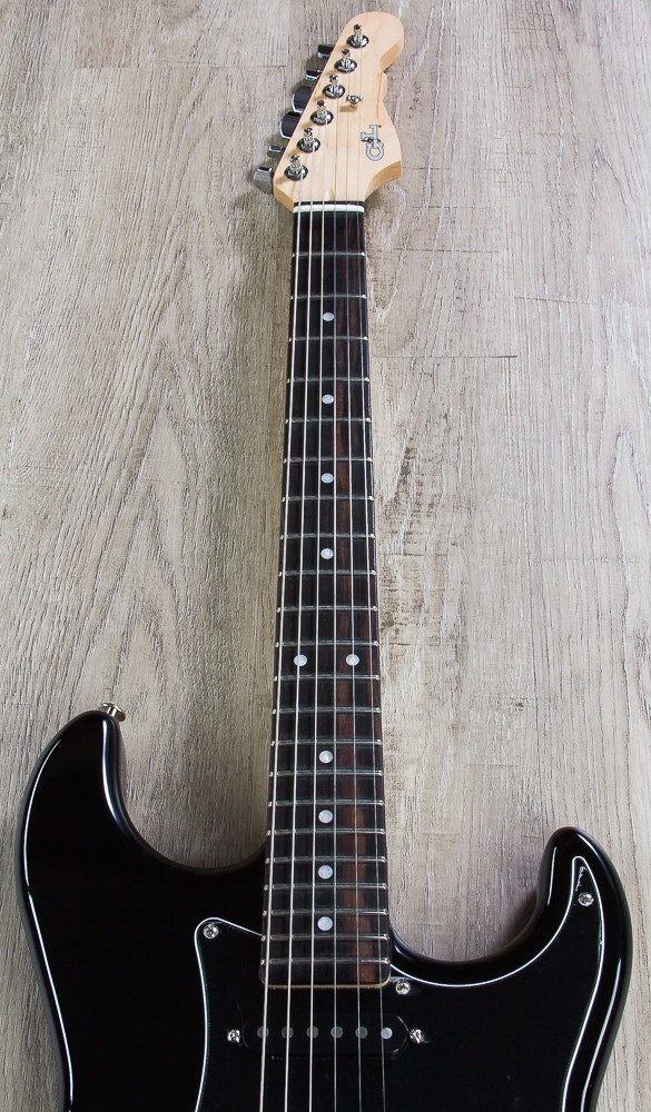 G&L USA Legacy HSS Electric Guitar, Hard Case - Jet Black
