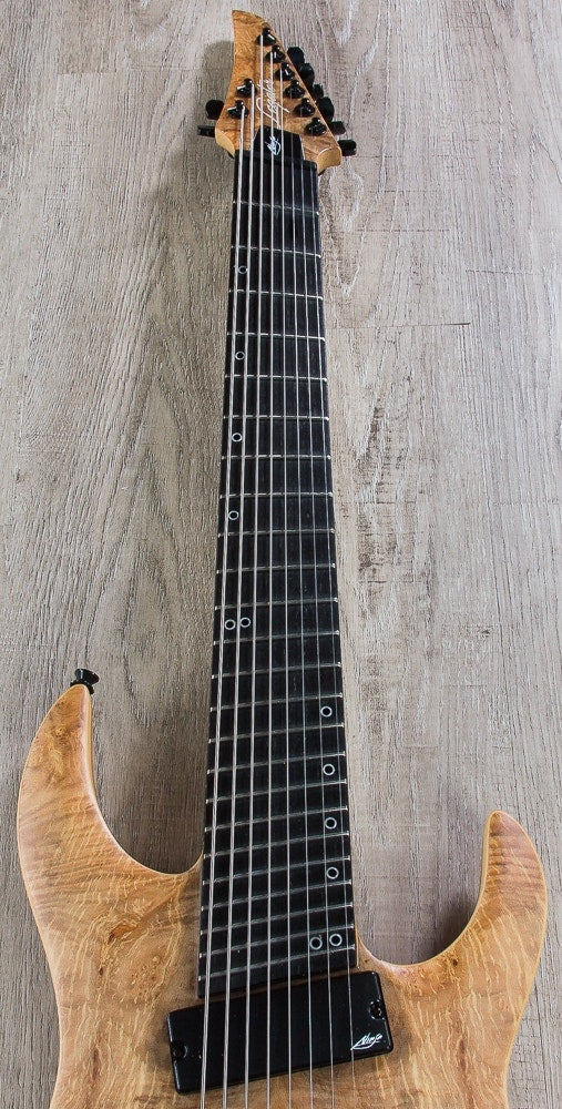 Legator Ninja R 300-PRO Fanned Fret 8-String Electric Guitar, Ebony Fingerboard - Natural Satin Burl
