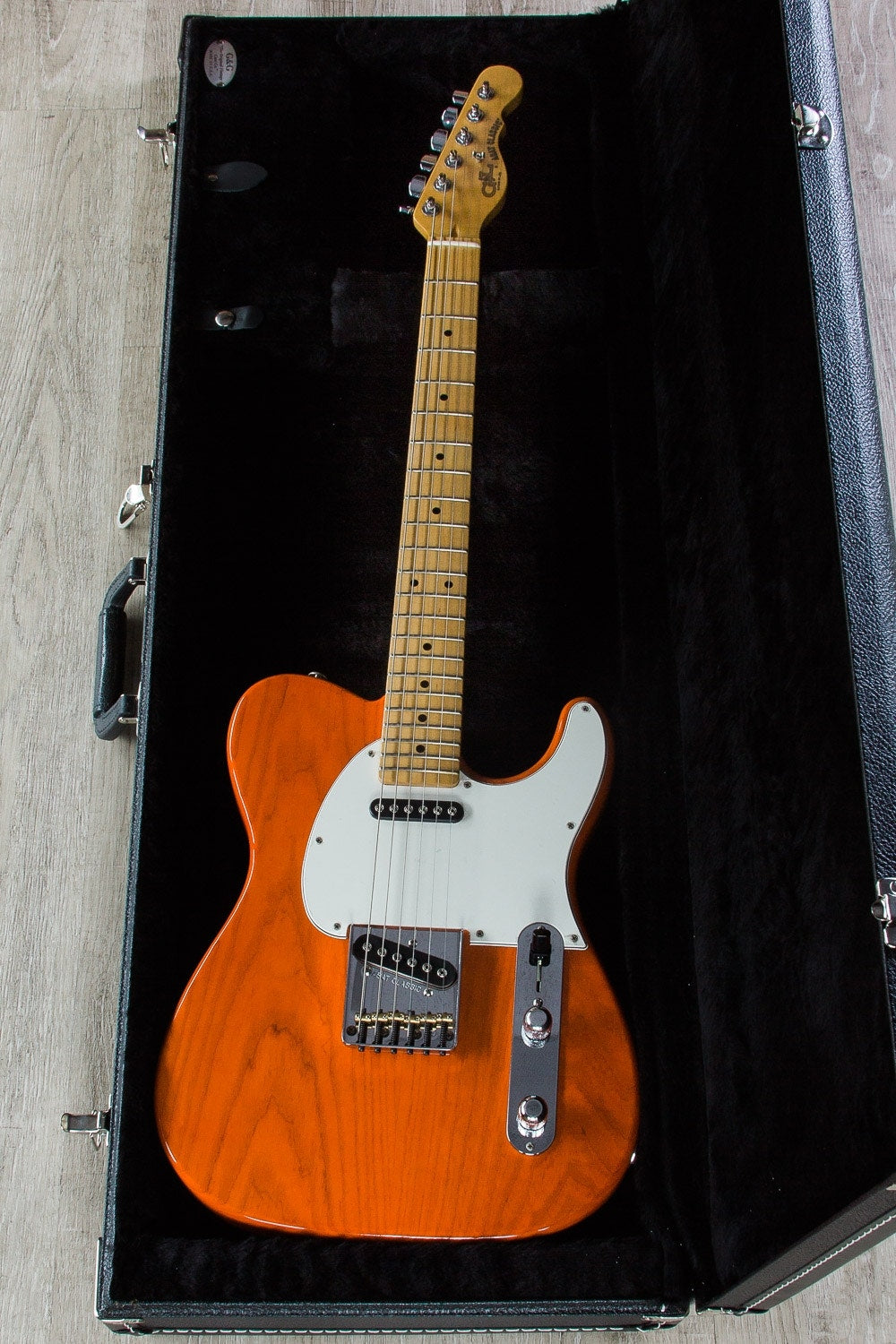 G&L USA ASAT Classic Electric Guitar, Maple Fingerboard, Hard Case - Clear Orange Finish