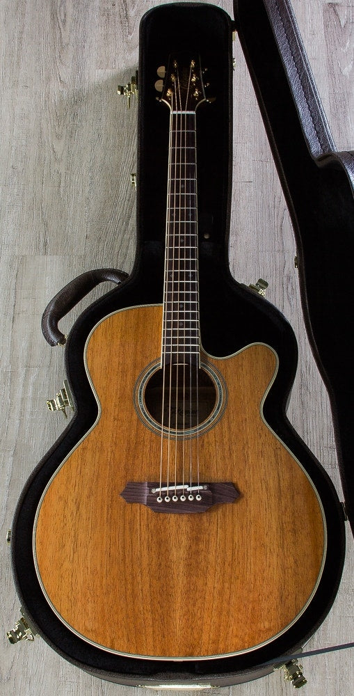 Takamine EF508KC NEX Legacy Series Figured Koa 6-String Acoustic-Electric Guitar with Hard Case
