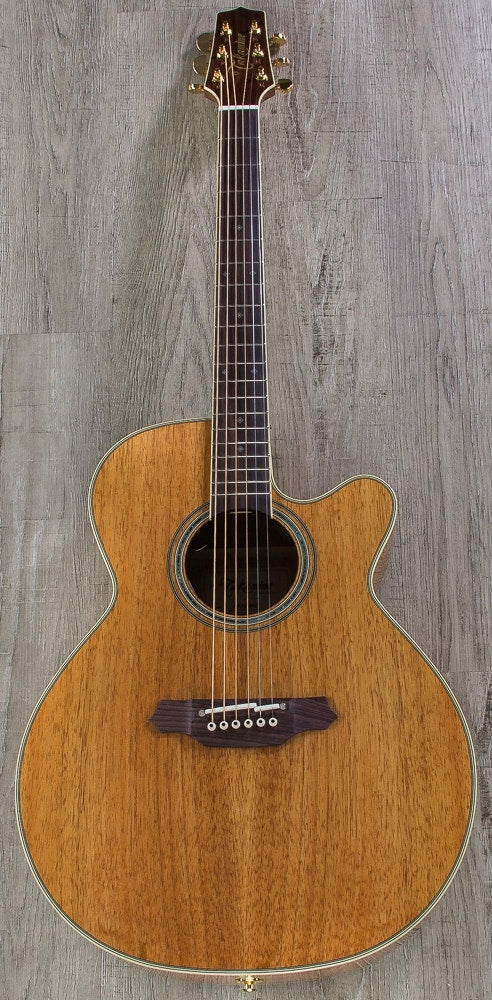 Takamine EF508KC NEX Legacy Series Figured Koa 6-String Acoustic-Electric Guitar with Hard Case