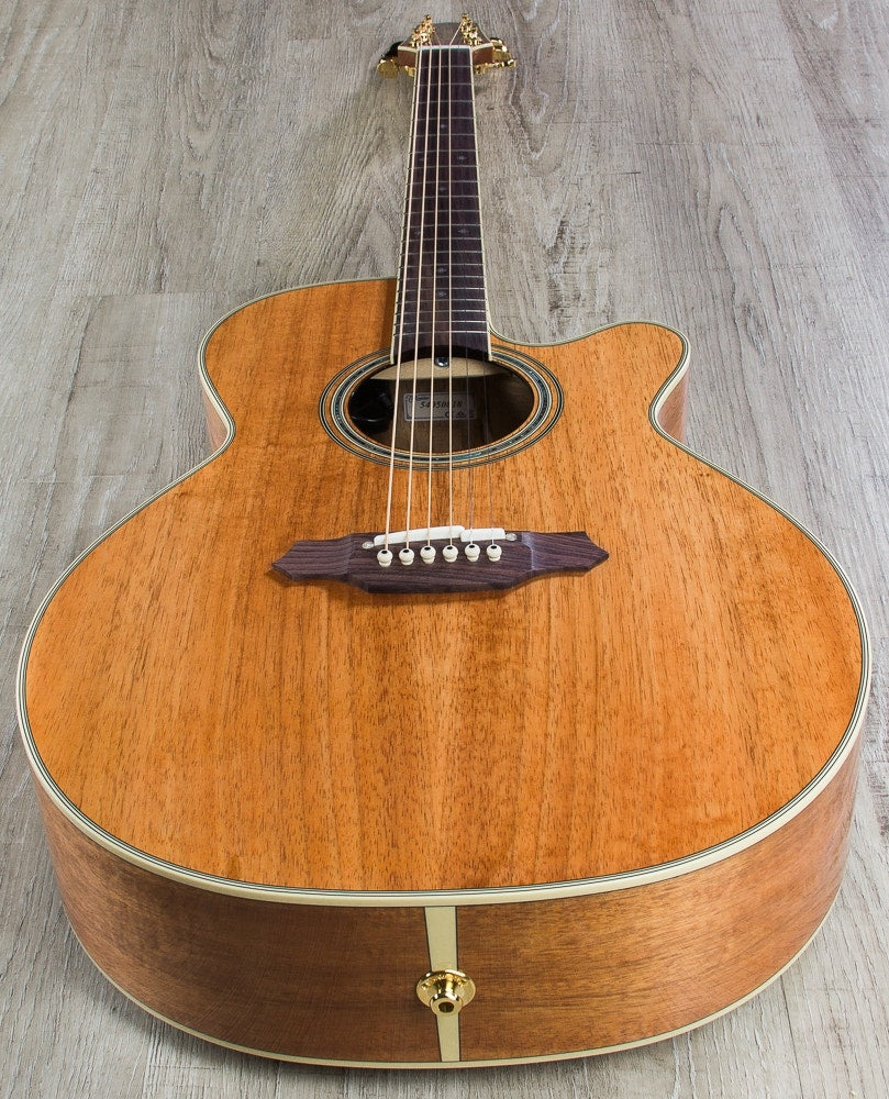 Takamine EF508KC NEX Legacy Series Figured Koa 6-String Acoustic-Electric Guitar with Hard Case