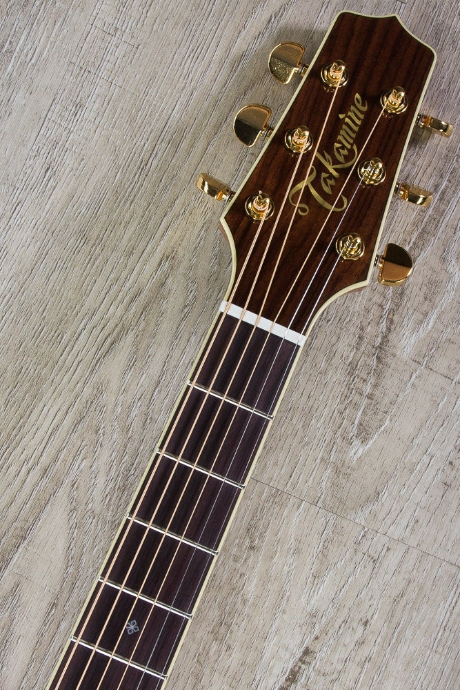Takamine EF508KC NEX Legacy Series Figured Koa 6-String Acoustic-Electric Guitar with Hard Case