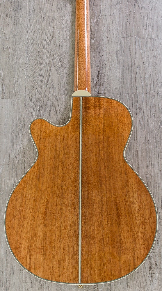Takamine EF508KC NEX Legacy Series Figured Koa 6-String Acoustic-Electric Guitar with Hard Case