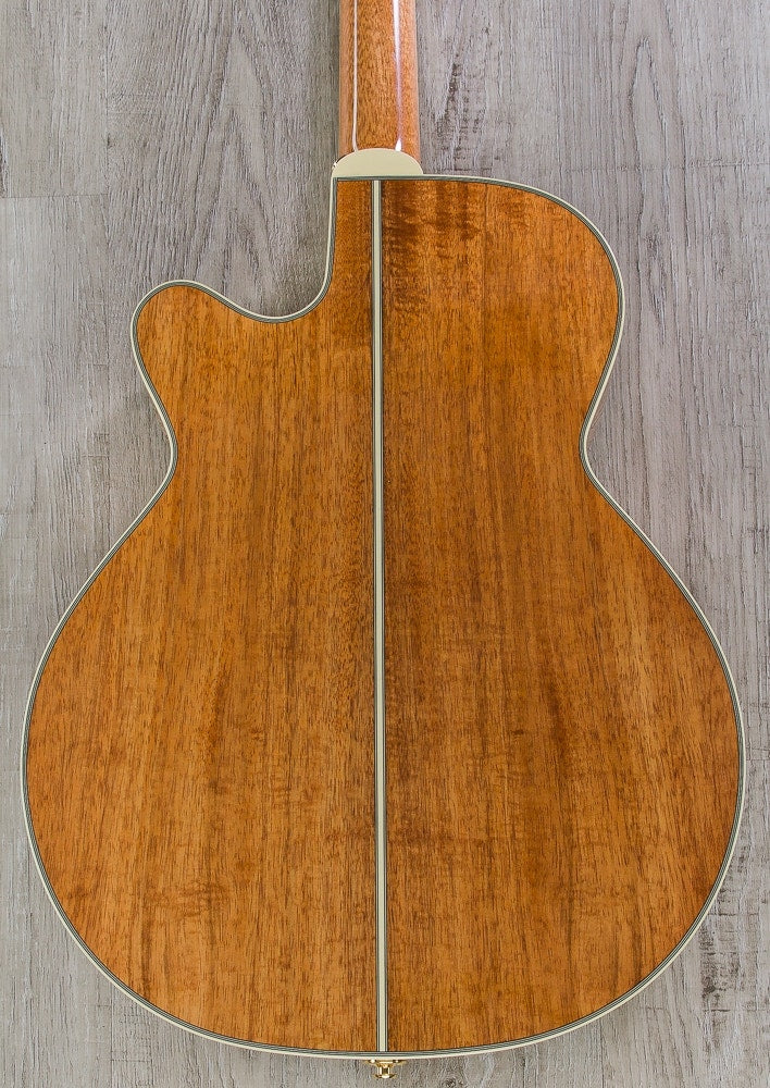 Takamine EF508KC NEX Legacy Series Figured Koa 6-String Acoustic-Electric Guitar with Hard Case