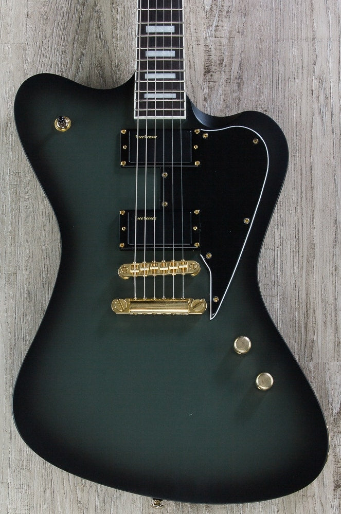 ESP LTD Bill Kelliher Sparrowhawk Signature Series Electric Guitar with Hard Case - Military Green Sunburst Satin (B-STOCK)