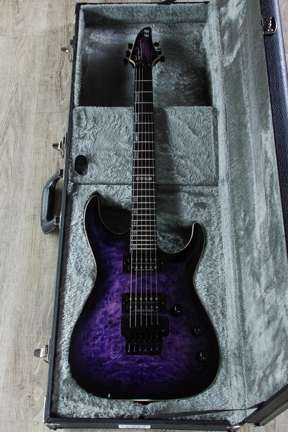 ESP E-II Horizon FR Electric Guitar, Ebony Fingerboard, Hard Case - Reindeer Blue (B-STOCK)